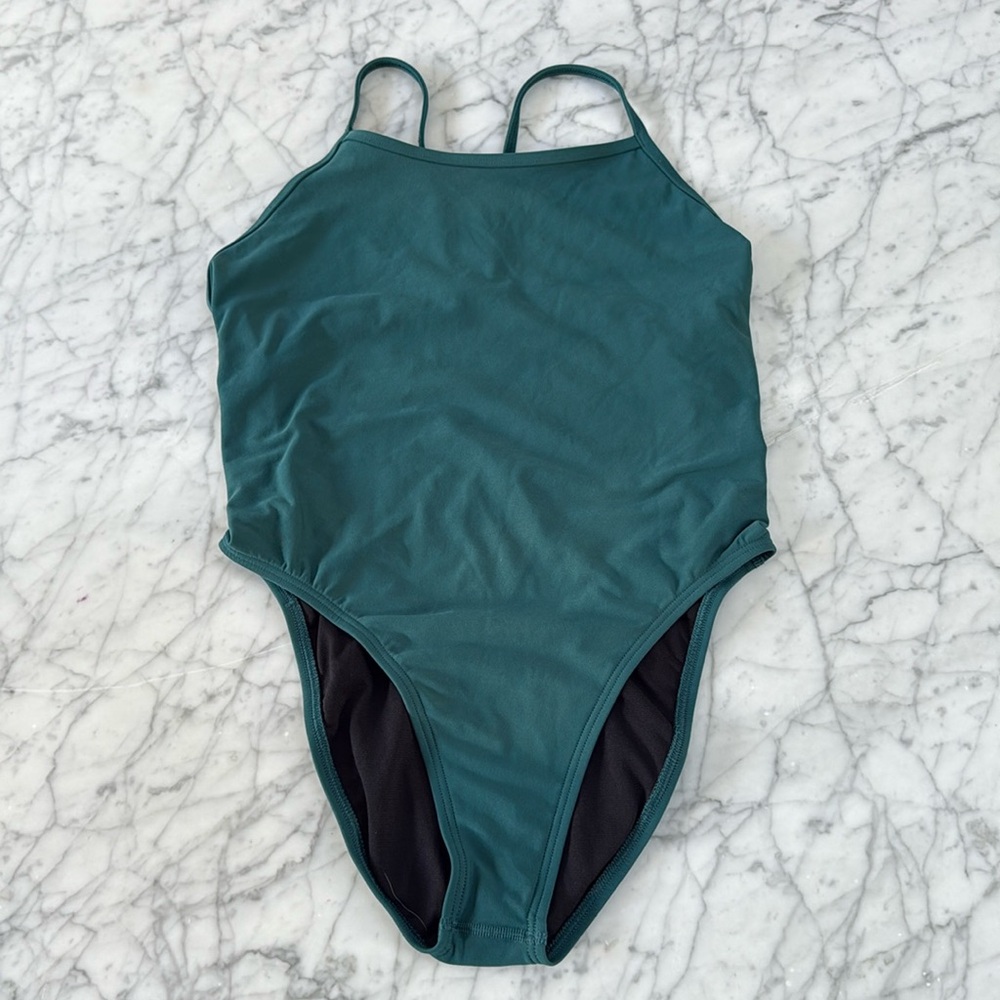 Jolyn One Piece Bathing Suit Peacock Chevy Sz 36 10